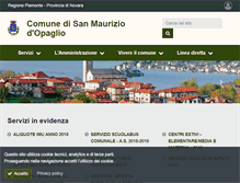Tablet Screenshot of comune.sanmauriziodopaglio.no.it